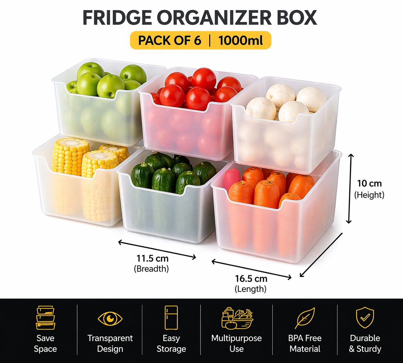 Fridge Organizer Boxes