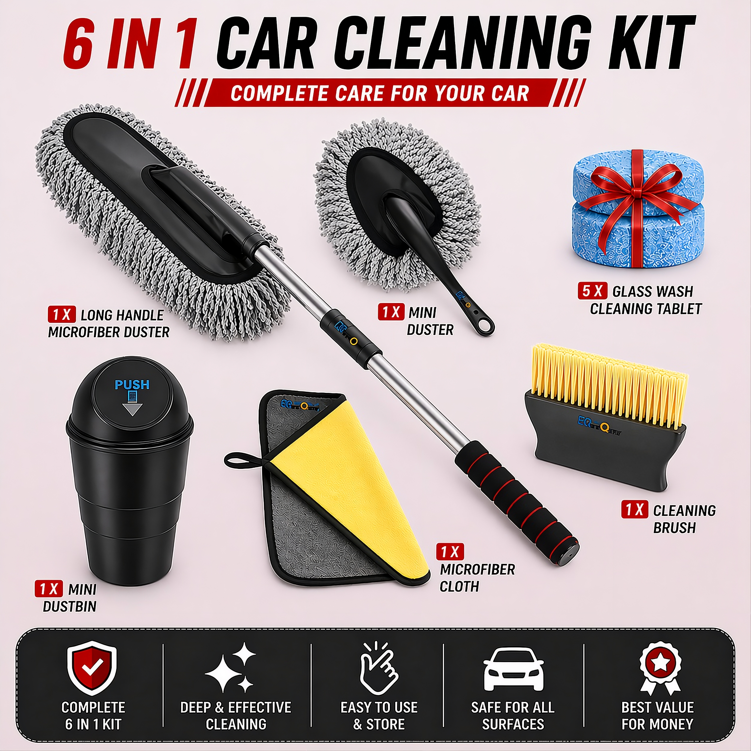 6-in-1 Car Cleaning Kit